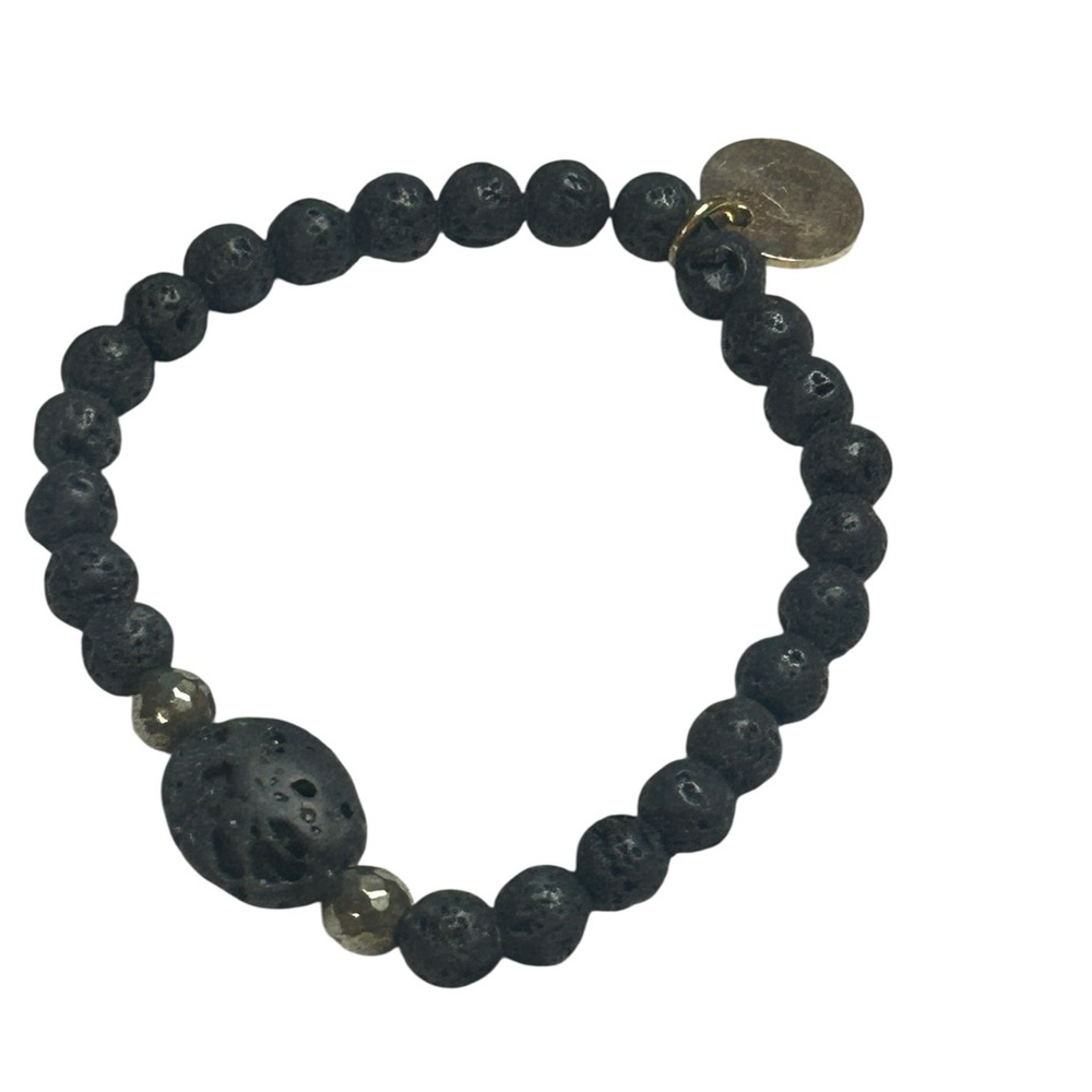 Snaffle Bit Lava Rock Bracelet - image 2